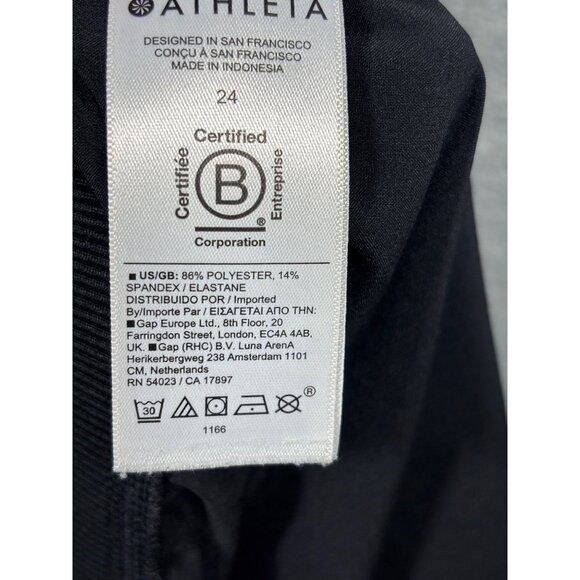 Athleta Womens Pants Sz 24 Black Relaxed Fit Workout Activewear - Picture 5 of 5